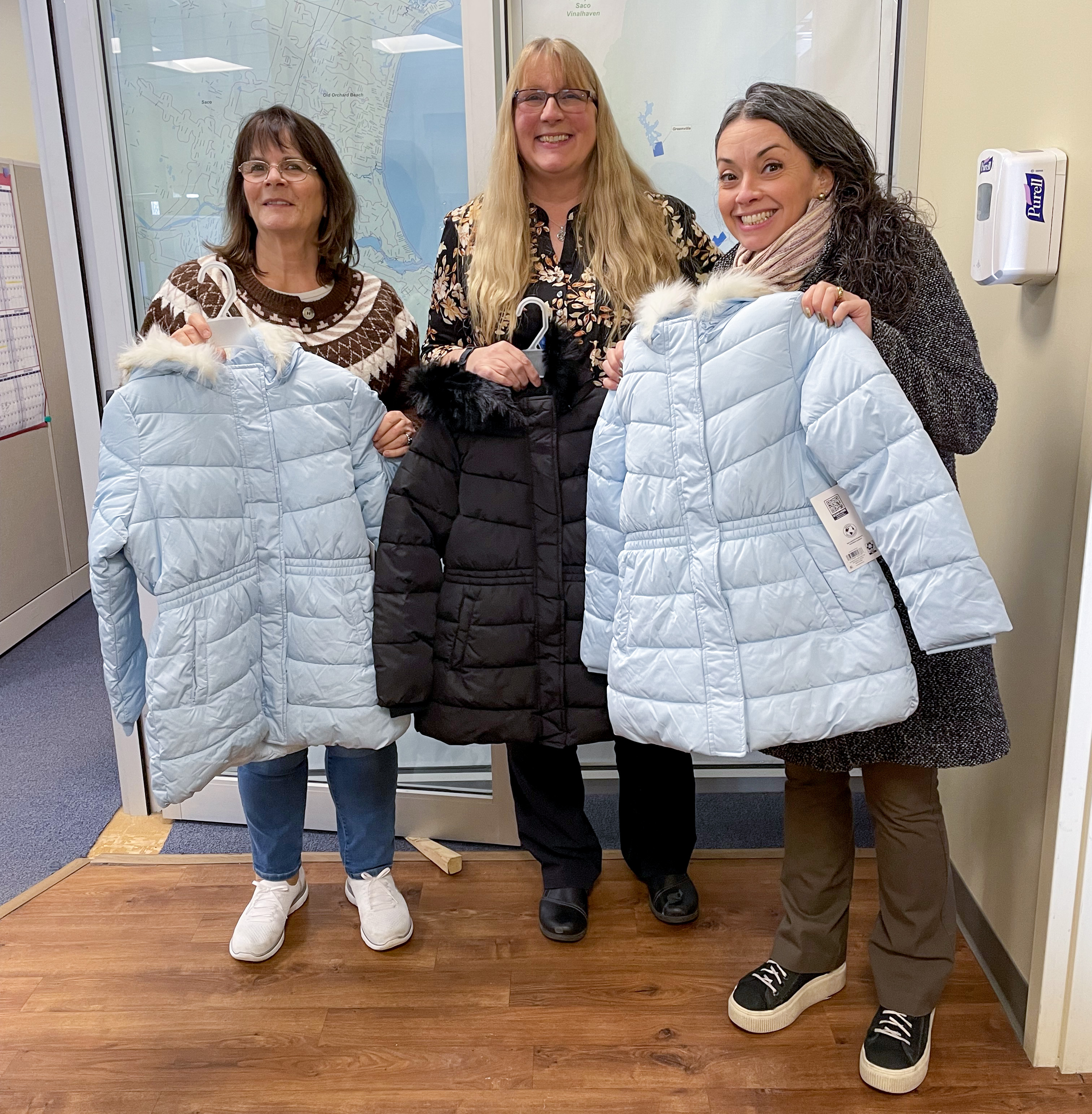 Maine Water employees once again came together to support local communities by collecting and donating more than 140 winter coats this season. 